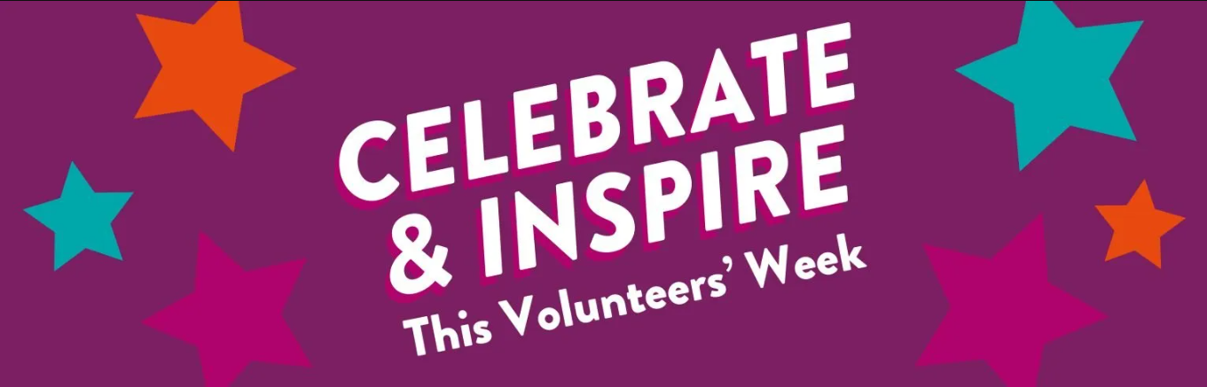 banner with words Celebrate & Inspire this volunteer week