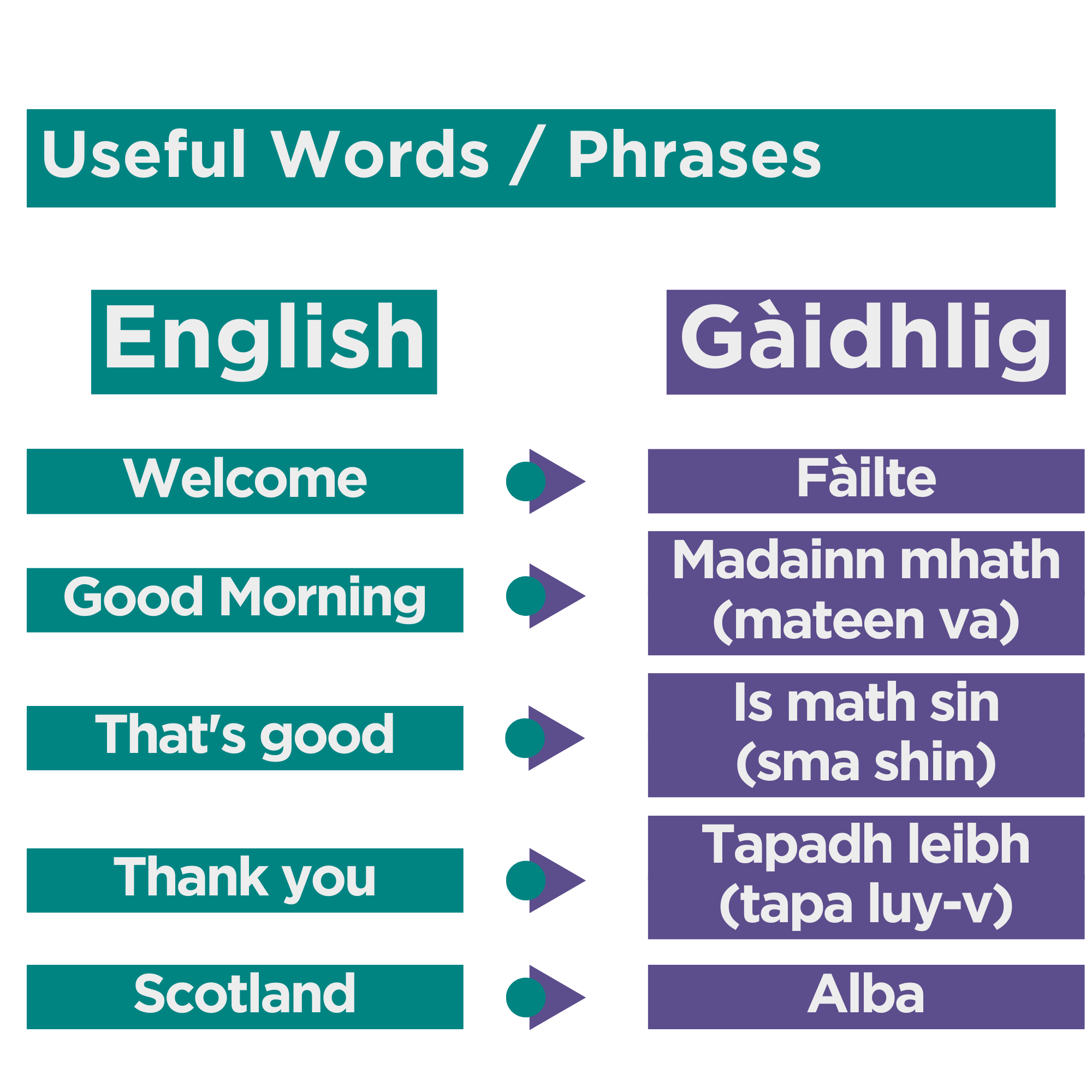 Gaelic Phrases Introductory Young Scot