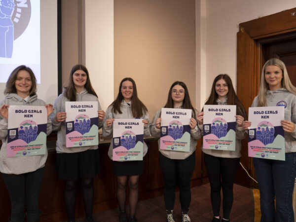 Young people at the launch of the Bold Girls Ken campaign. 