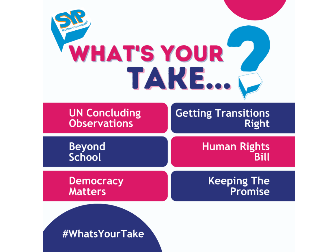 Take the Scottish Youth Parliament #WhatsYourTake Survey
