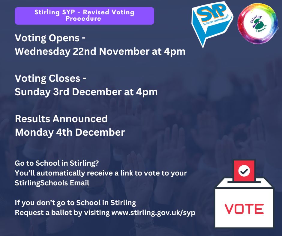 Stirling SYP Elections November 2023 Important Changes Young Scot