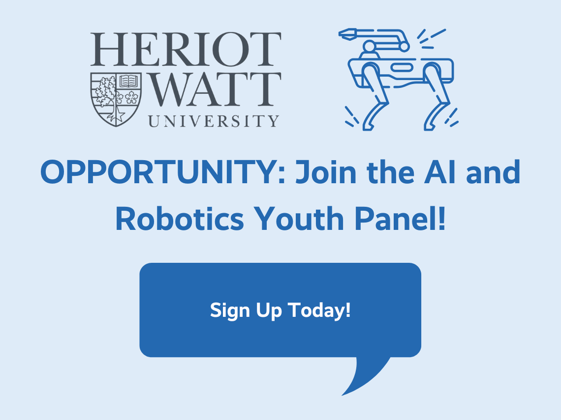 Join Heriot-Watt University’s AI and Robotics Youth Panel