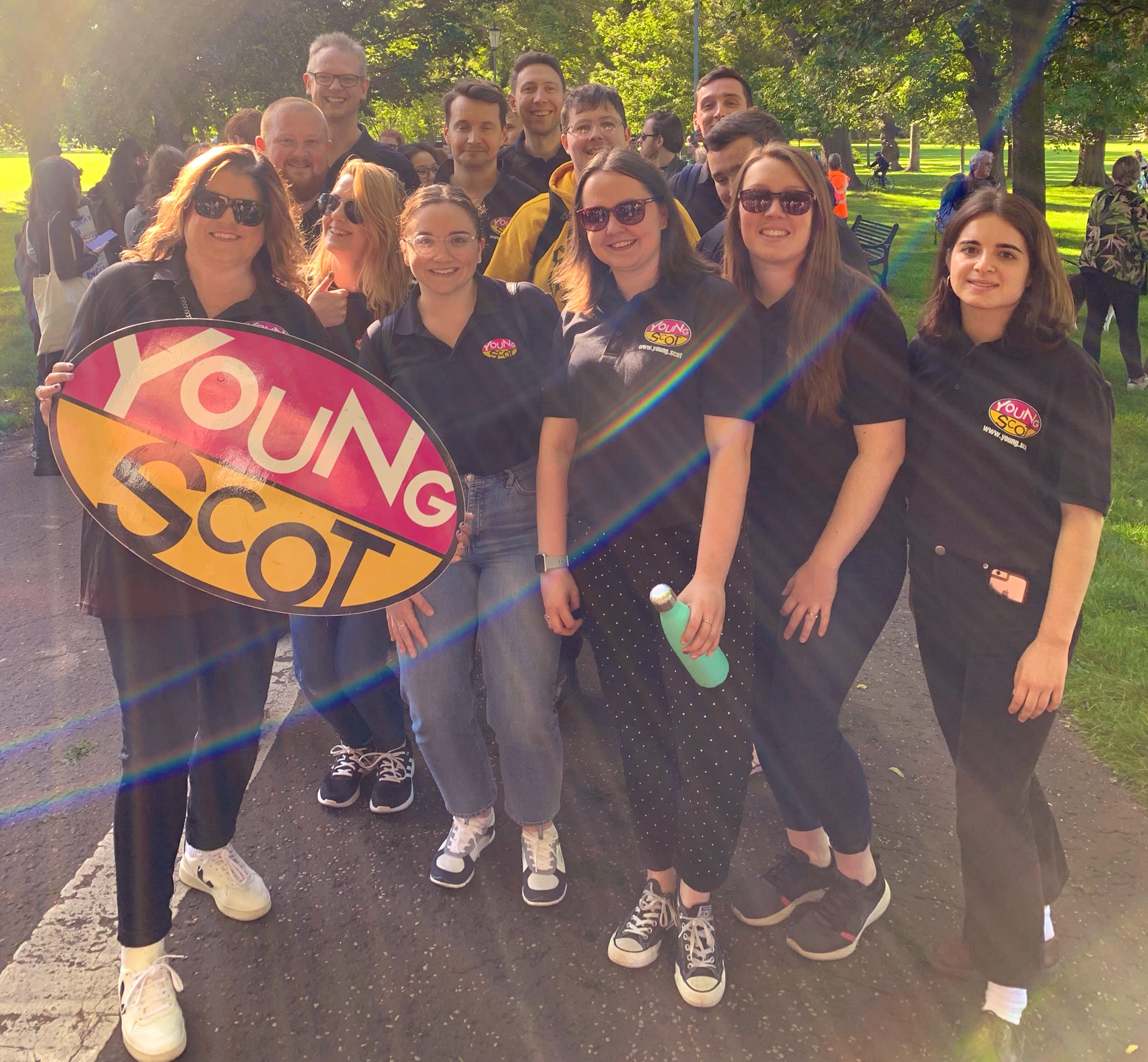 Members of Young Scot Staff attending the Youth Climate Strike during September 2019 in Edinburgh