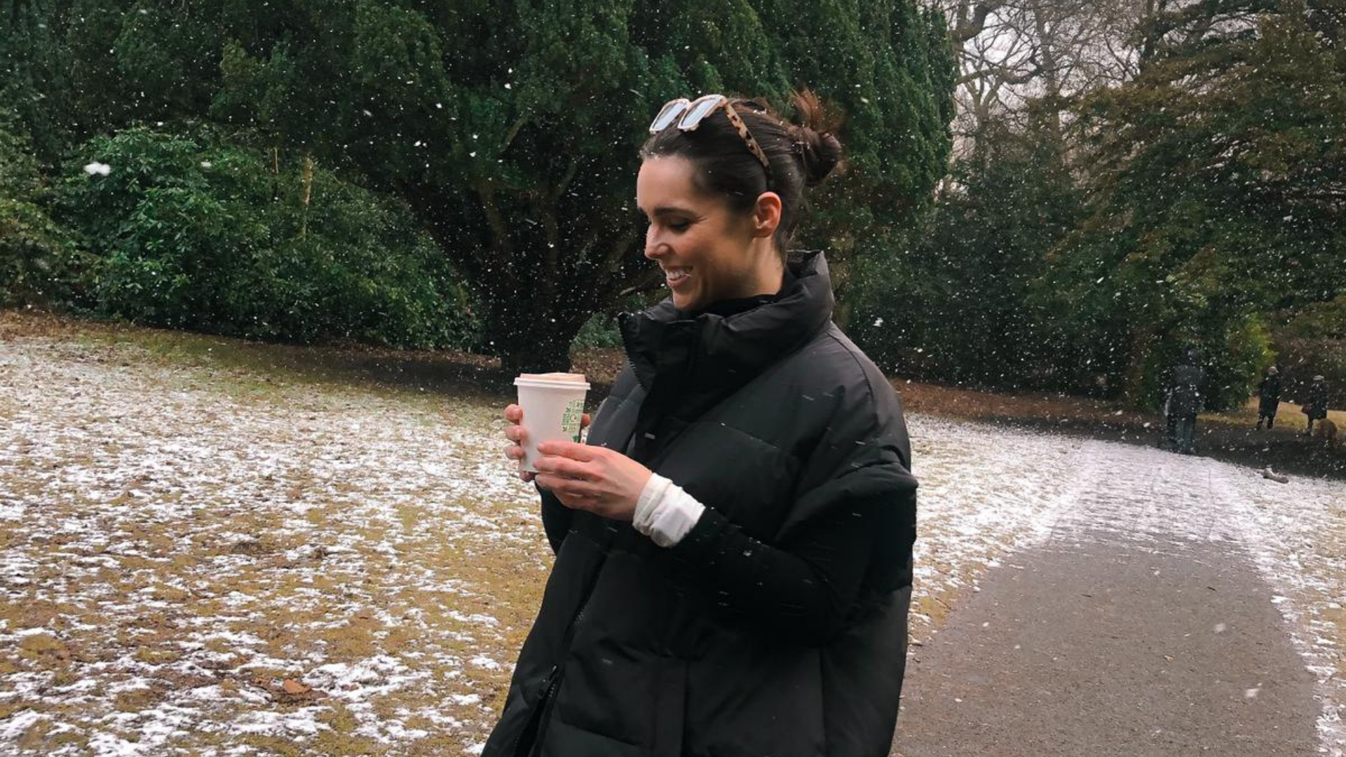 Nicole on a local walk in the snow