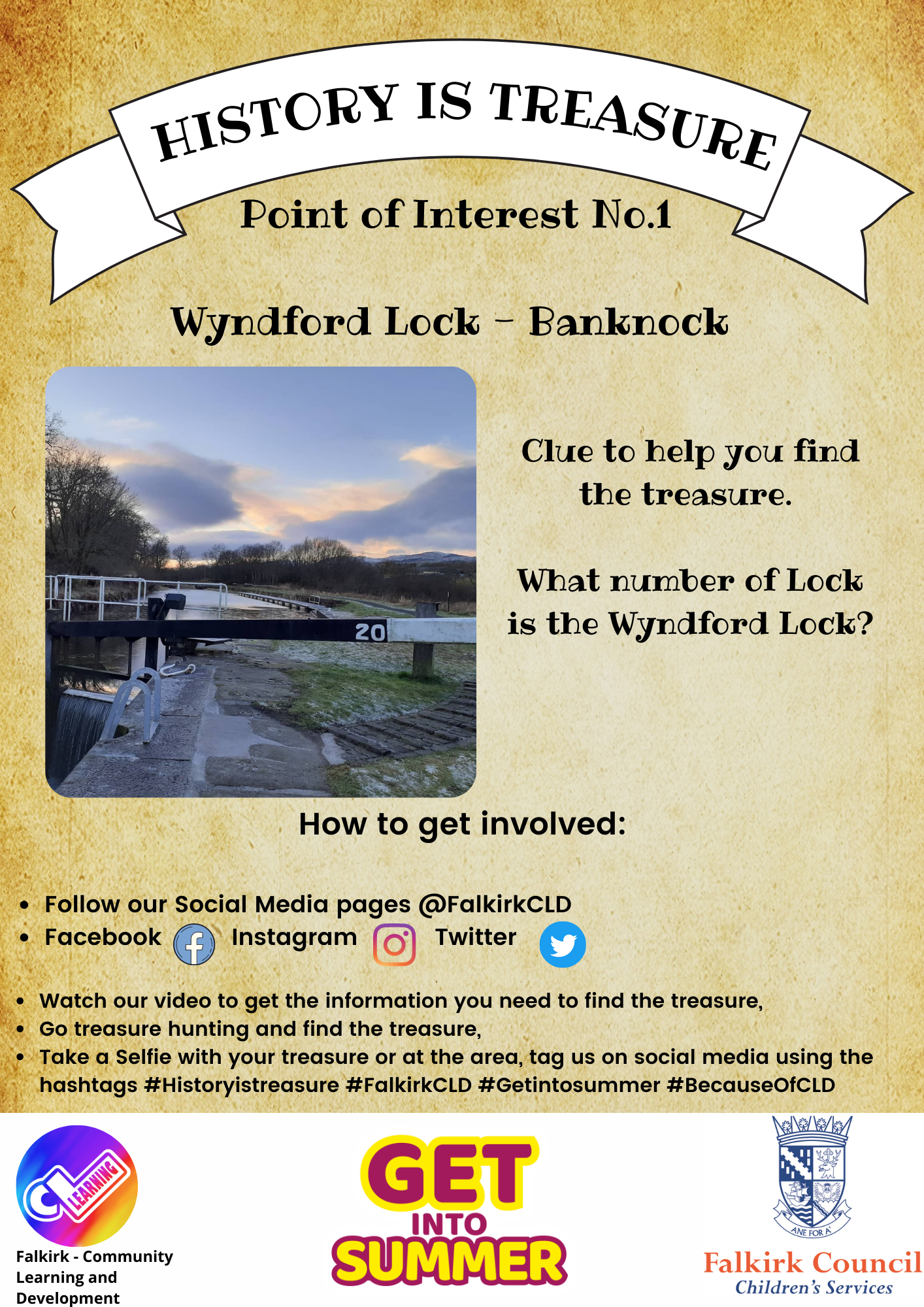 History is Treasure Point of Interest No.1 Wyndford Lock Banknock