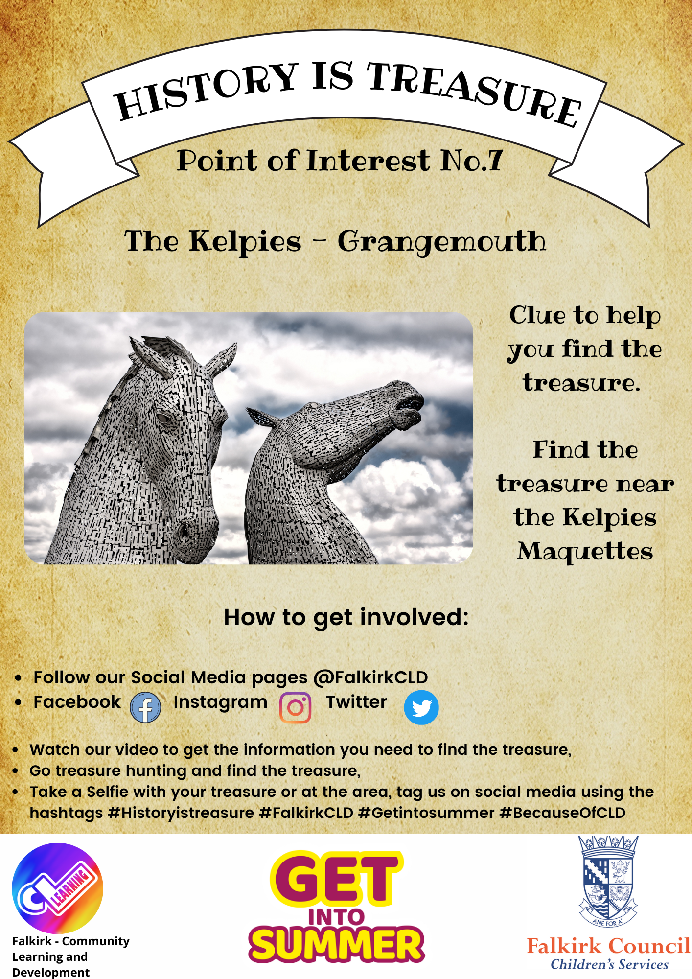 History is Treasure Point of Interest no 7 The Kelpies