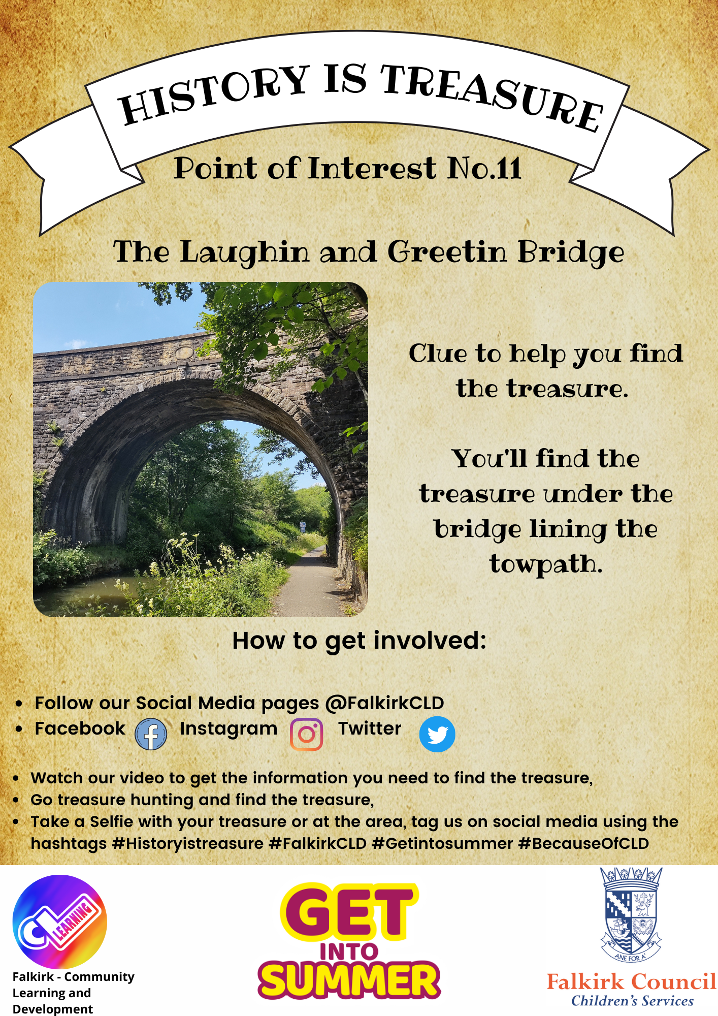 History is Treasure Point of interest 11. The Laughin Greetin Bridge