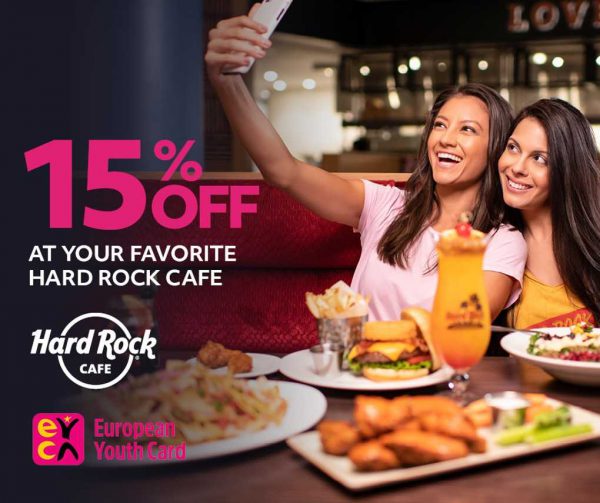 Hard Rock Cafe – 15% off food and non-alcoholic beverages