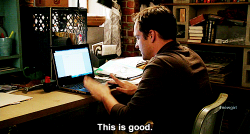 Writing on a Laptop GIF